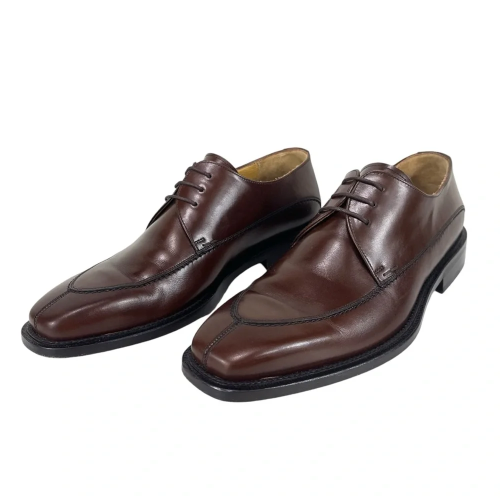 Mezlan Men 8M Torello Brown‎ Leather Square Toe Oxford Dress Shoes Spain